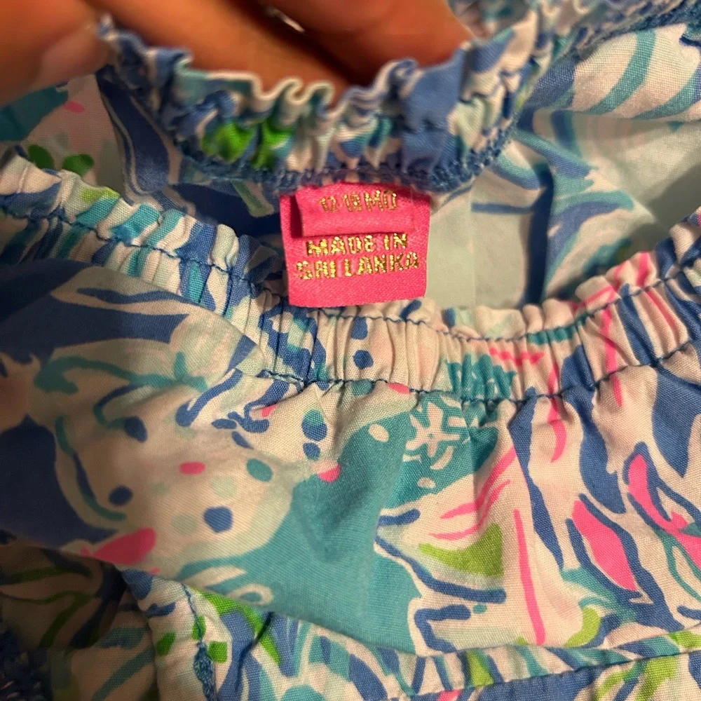 Lilly Pulitzer Costal Blue Lion Around Britta Bubble Dress